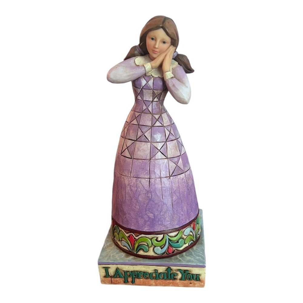 Jim Shore Heartwood Creek, I Appreciate You,  Girl Figurine 2006 4007241
